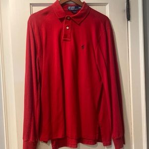 Mens long sleeved polo